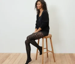 Gemusterte Feinstrumpfhose