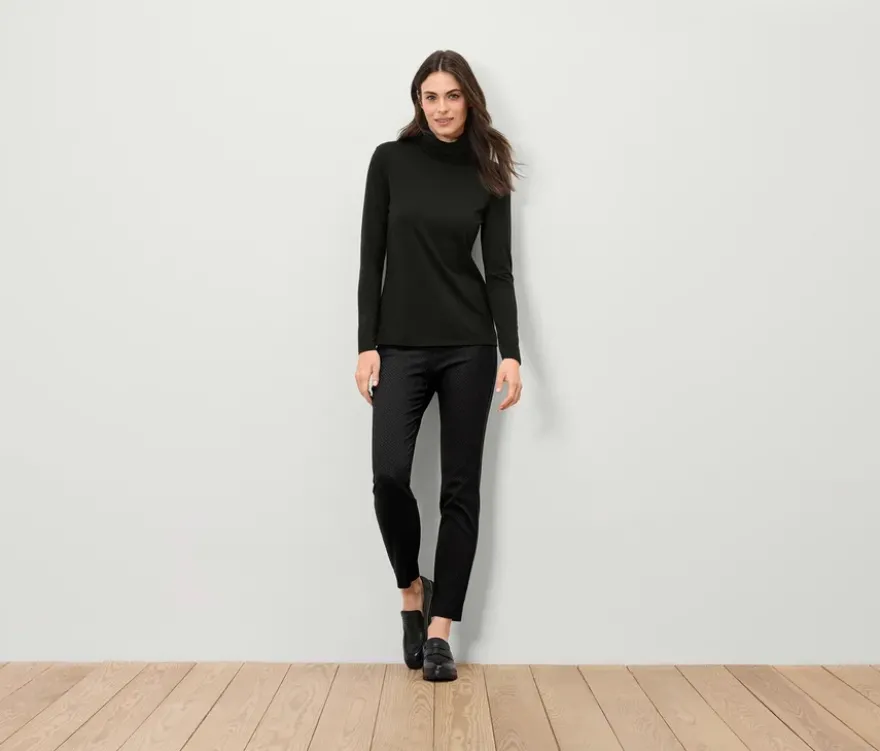 Gemusterte Jacquard-Stretchhose