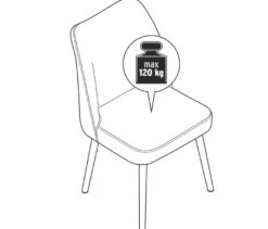 Gepolsterter Esszimmer-Stuhl