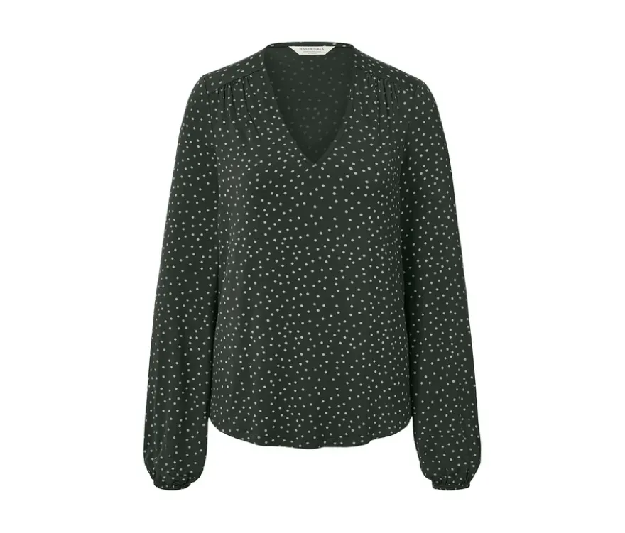 Gepunktetes Blusenshirt