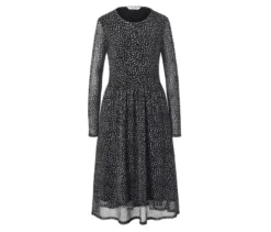 Gepunktetes Mesh-Kleid