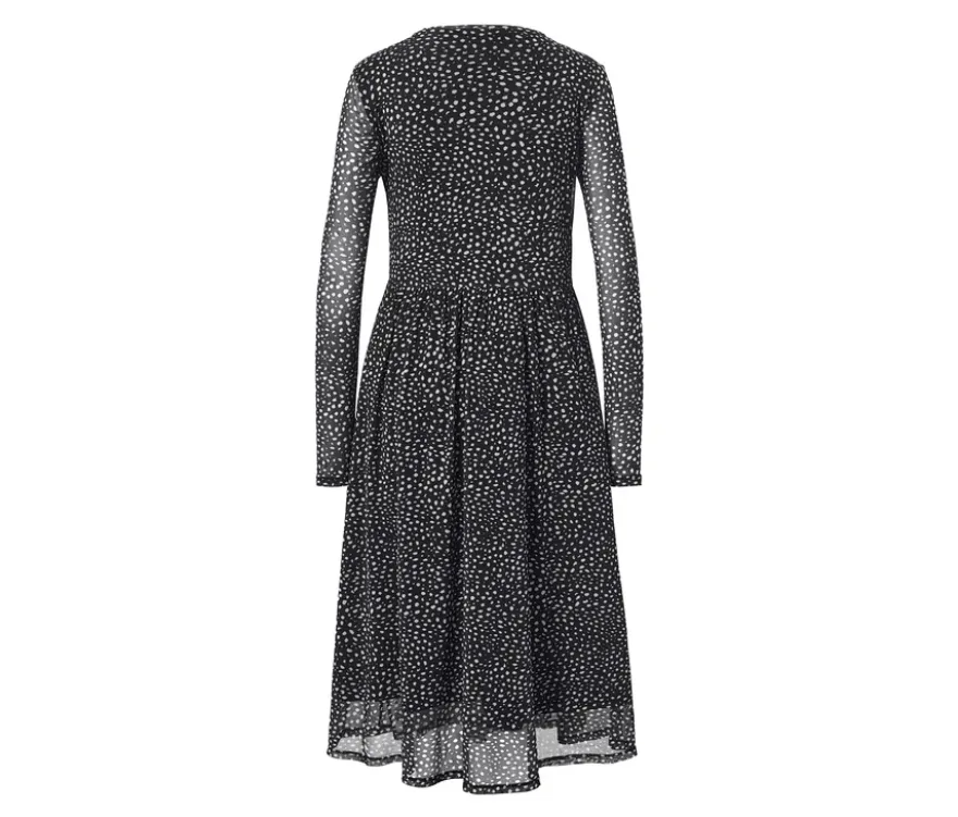 Gepunktetes Mesh-Kleid