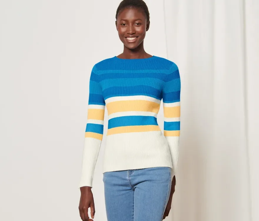 Gerippter Pullover
