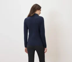 Gerippter Rollkragenpullover