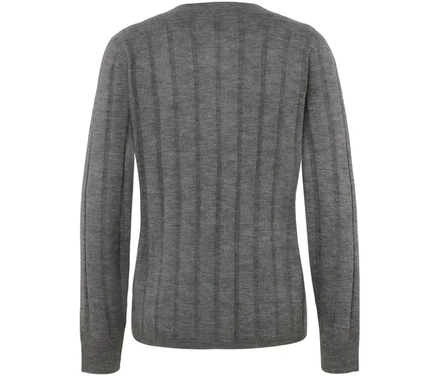 Gerippte Strickjacke
