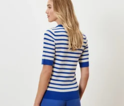 Gestreifter Feinstrickpullover