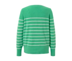 Gestreifter Feinstrickpullover