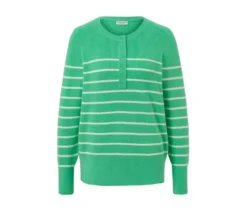 Gestreifter Feinstrickpullover