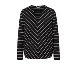 Gestreiftes Blusenshirt aus Modal-Mix