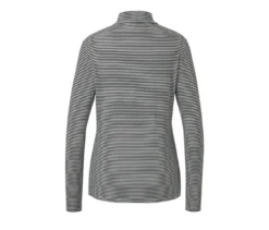 Gestreiftes Blusenshirt mit Stehkragen