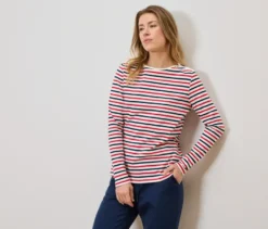 Gestreiftes Langarmshirt