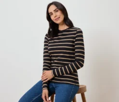 Gestreiftes Langarmshirt