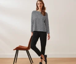 Gestreiftes Langarmshirt
