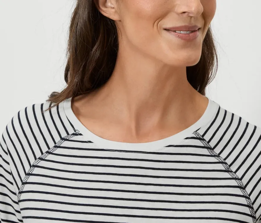 Gestreiftes Shirt mit 3/4-Arm