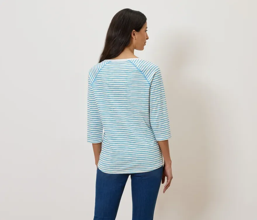 Gestreiftes Shirt mit 3/4-Arm