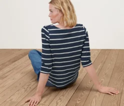 Gestreiftes Shirt mit 3/4-Arm