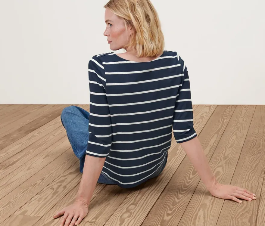 Gestreiftes Shirt mit 3/4-Arm