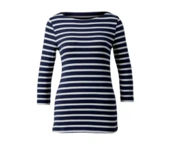 Gestreiftes Shirt mit 3/4-Arm, navy gestreift