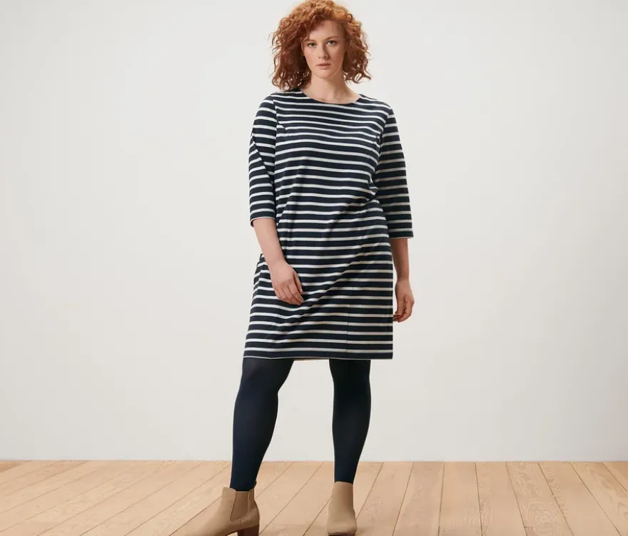Gestreiftes Sweatkleid