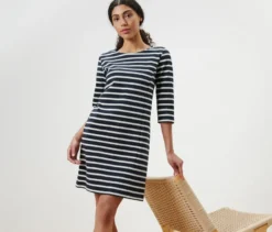 Gestreiftes Sweatkleid