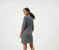 Gestreiftes Sweatkleid