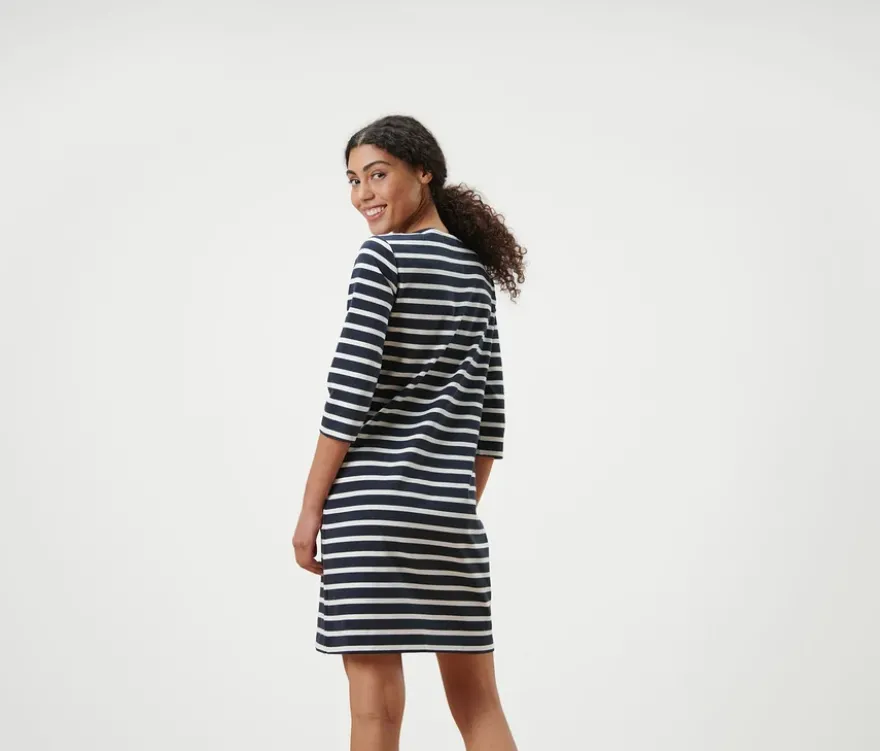 Gestreiftes Sweatkleid