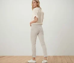Gestreifte Stretch-Twill-Hose