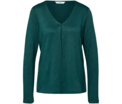 Glitzerndes Blusenshirt, petrol