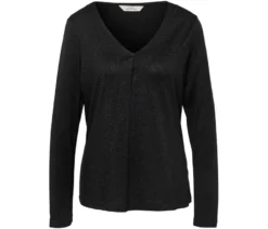 Glitzerndes Blusenshirt, schwarz