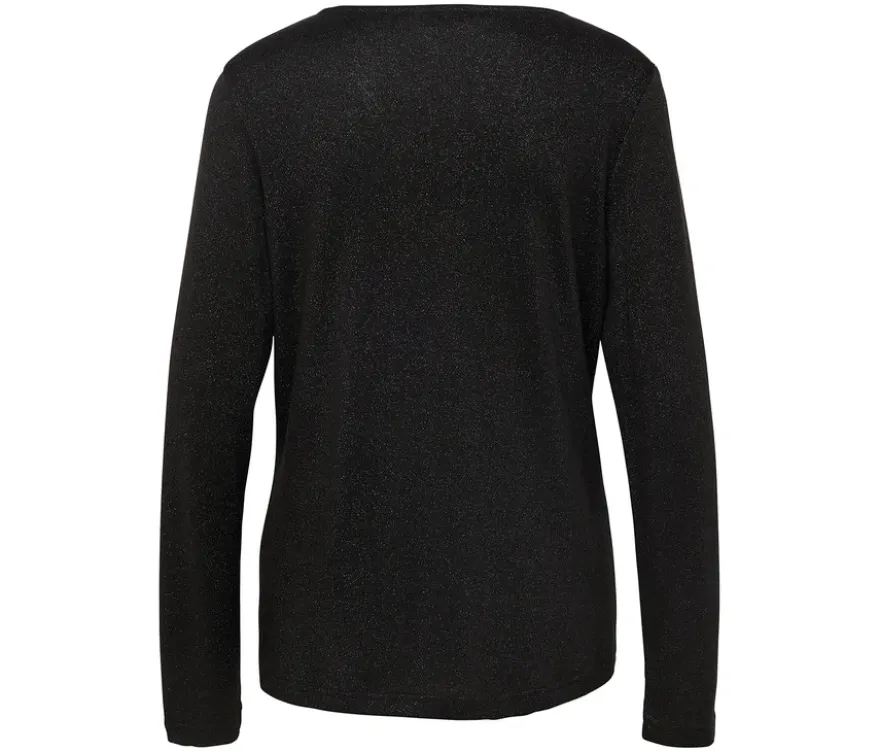 Glitzerndes Blusenshirt, schwarz