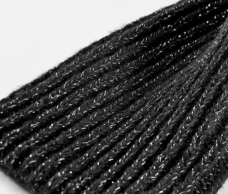 Glitzernde Strick-Handstulpen