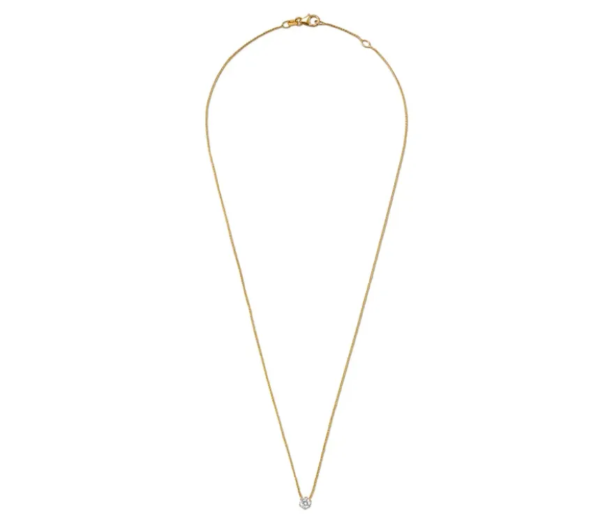585 Gold-Kette mit Brillantanhänger