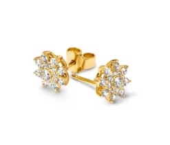 585 Gold-Ohrstecker mit 34 Brillanten, Stern
