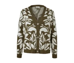 Grobstrick-Cardigan mit Jacquard