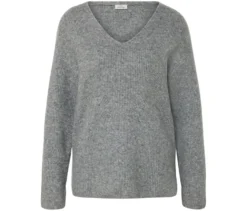 Grobstrickpullover, grau