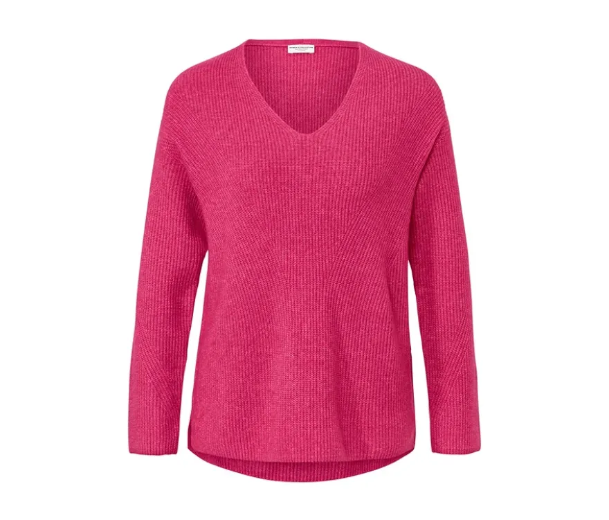 Grobstrickpullover, himbeere