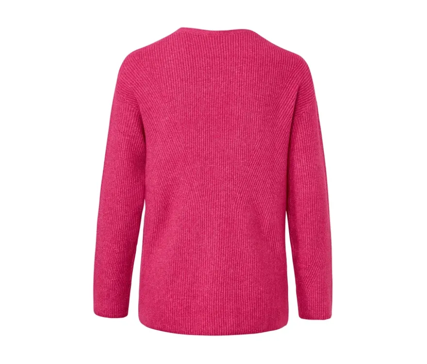Grobstrickpullover, himbeere