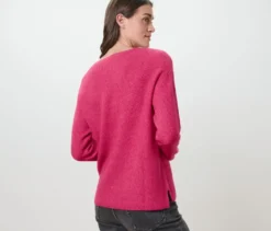 Grobstrickpullover, himbeere