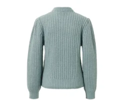 Grobstrick-Pullover mit Wolle, rauchblau