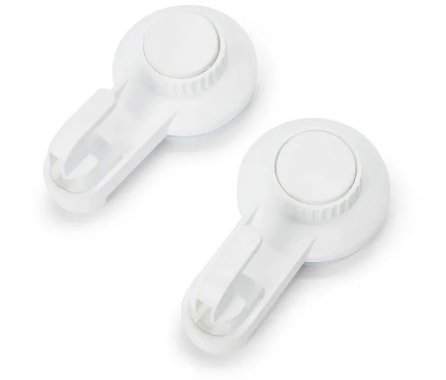 2 Haken mit Saugnäpfen