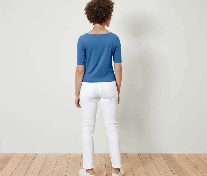 Halbarmshirt, blau