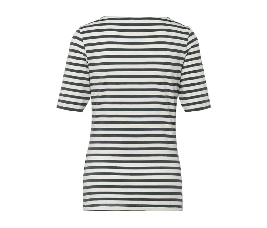 Halbarmshirt, grün gestreift