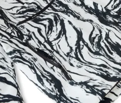 Halfzip-Skijacke, schwarz/weiß
