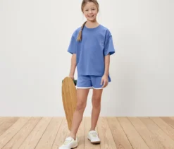 Heavy Kinder-T-Shirt mit überschnittenen Schultern