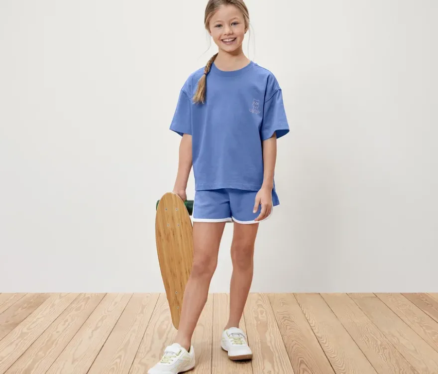 Heavy Kinder-T-Shirt mit überschnittenen Schultern