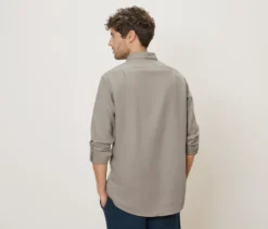 Hemd mit Leinen, beige