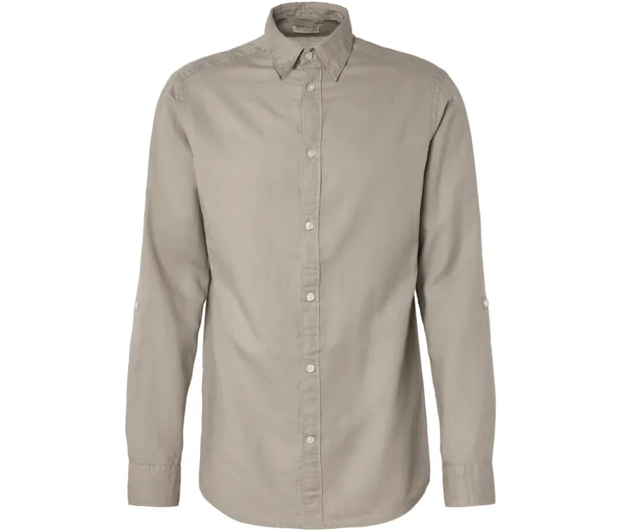 Hemd mit Leinen, beige