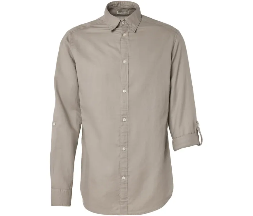 Hemd mit Leinen, beige