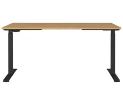 Höhenverstellbarer Schreibtisch »Lissabon«, 160 cm, Eiche/Schwarz
