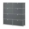 Highboard »CN3« mit 8 Klappen, grau
